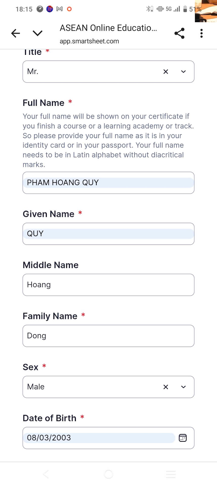 Registration Form